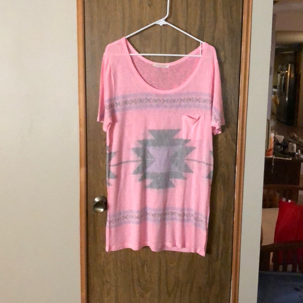 Pink and purple tunic, size Large